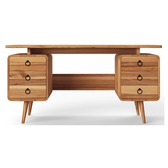 Somerset Wooden Computer Desk In Mixed Wood Effect