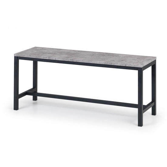 Staten Wooden Dining Bench In Concrete Effect