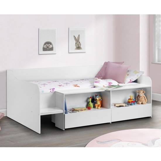 Stella Wooden Low Sleeper Childrens Bed In Matt White