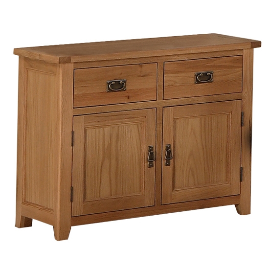 Stirling Large Sideboard In Light Oak With 2 Doors And 2 Drawers