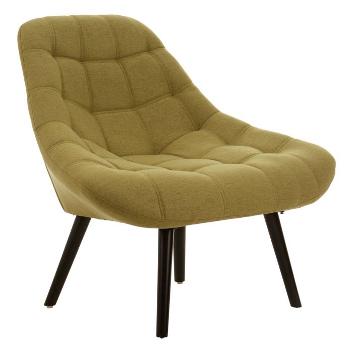 Stockholm Faux Linen Upholstered Bedroom Chair In Green
