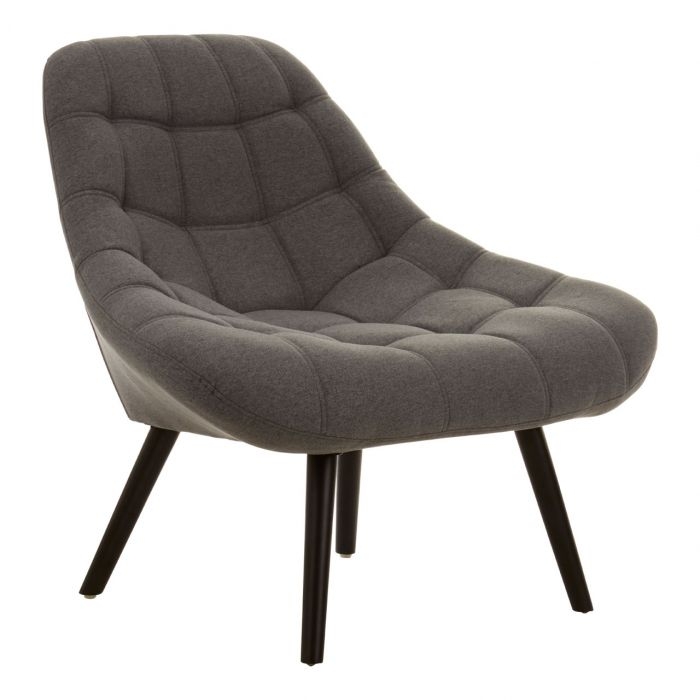 Stockholm Faux Linen Upholstered Bedroom Chair In Grey