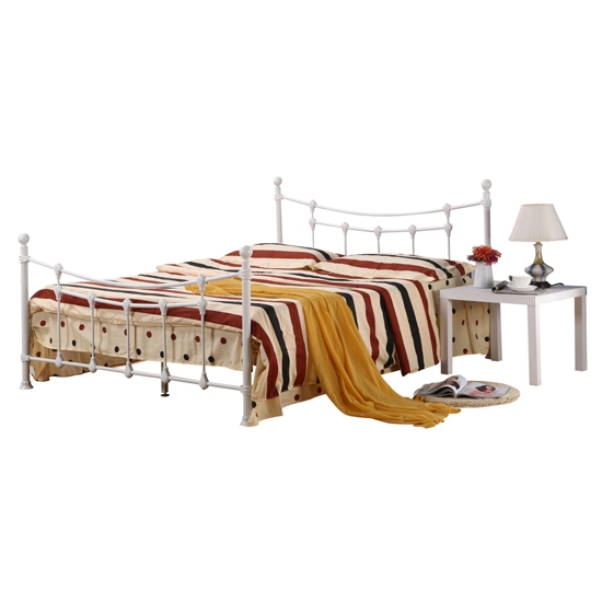 Surrey Metal Double Bed In White
