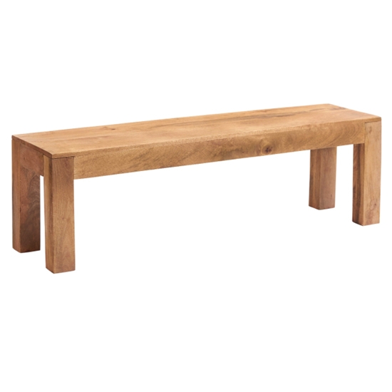 Toko Wooden Dining Bench In Light Walnut