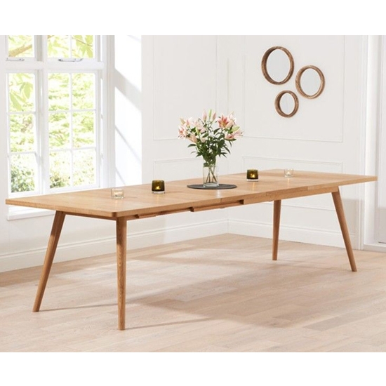 Tribeca Large Extending Wooden Dining Table In Oak
