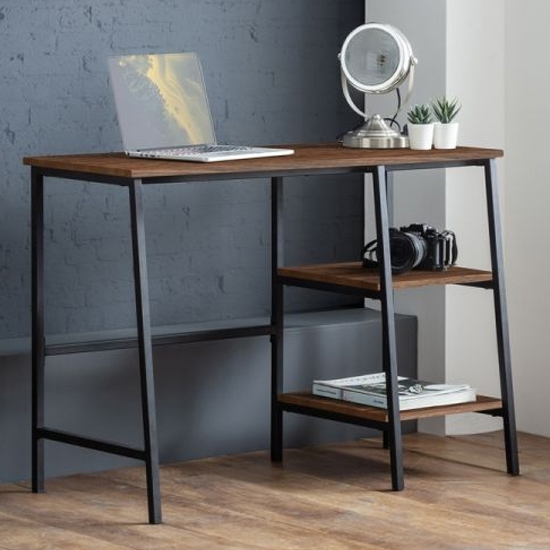 Tribeca Wooden Computer Desk In Walnut