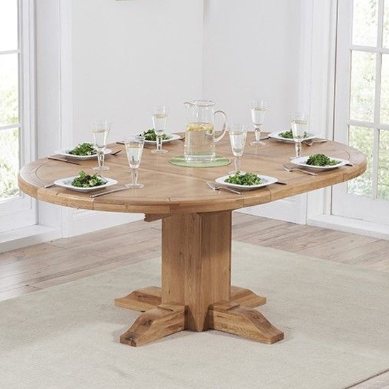 Turin Extending Wooden Dining Table In Oak