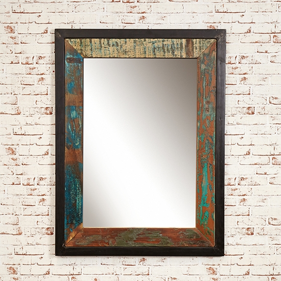 Urban Chic Wooden Landscape Or Portrait Medium Wall Mirror