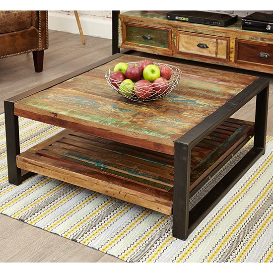 Urban Chic Wooden Square Coffee Table