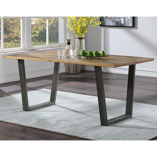 Urban Elegance Wooden Dining Table In Reclaimed Wood