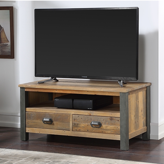 Urban Elegance Wooden Tv Stand In Reclaimed Wood