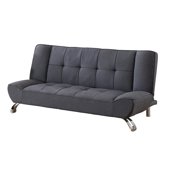 Vogue Fabric Sofa Bed In Grey