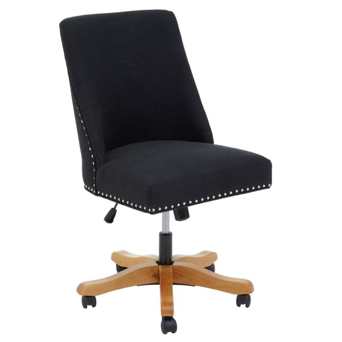 Washington Fabric Upholstered Home And Office Chair In Black