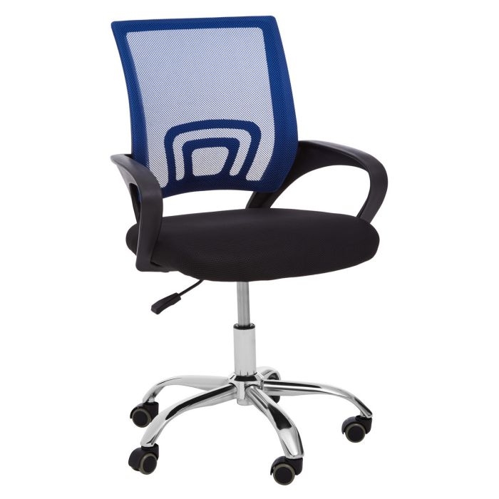 Westan Nylon Home And Office Chair In Blue With Black Armrest