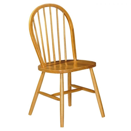 Windsor Wooden Dining Chair In Honey Oak