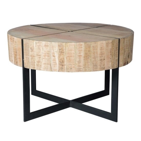 Woke Wooden Round Coffee Table In Oak